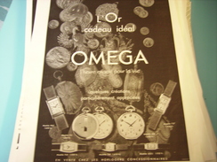 ANCIENNE PUBLICITE MONTRE OMEGA L OR CADEAU IDEAL 1933 - Other & Unclassified