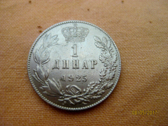 Serbie (Yougoslavie) 1 Dinar 1925 - Servië