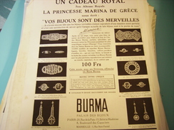 ANCIENNE PUBLICITE BIJOU ROYAL BURMA 1933 - Other & Unclassified