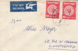 ISRAEL COVER PAR AVION TEL-AVIV TO LUXEMBOURG - Cartas & Documentos