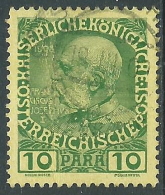 1908-14 AUSTRIA LEVANTE USATO EFFIGIE 10 PA - M57-9 - Levante-Marken