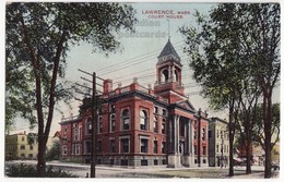 LAWRENCE MASSACHUSETTS MA, COURT HOUSE BUILDING C1910s Vintage Postcard - Lawrence