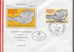 AUTRICHE    FDC    1966 Poste Codes Postaux - Zipcode