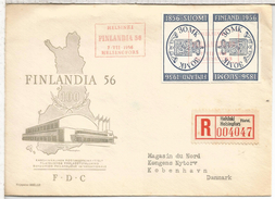 FINLANDIA CC CERTIFICADA EXP FINLANDIA 1956 HELSINKI - Storia Postale