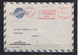 E.M.A. " UNITAS 1862... "   Sur Lettre De HELSINKI   Le 27 11 1956   Pour SURESNES  Par Avion - Storia Postale