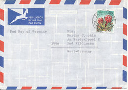 South Africa Air Mail Cover Sent To Germany Single Franked - Luftpost