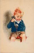 CPA MAUZAN Art Déco Enfant Téléphone Non Circulé Illustrateur Italien Italie éditeur GANI Sans Numéro - Mauzan, L.A.