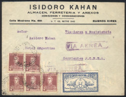 Airmail Cover Sent From Buenos Aires To Corrientes On 9/DE/1931 "POR VÍA AÉREA HASTA RESISTENCIA",... - Autres & Non Classés