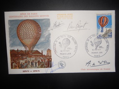 France , Poste Aerienne Premier Jour Ballons Montes 1971 Diverses Signature Dont Bequet - 1960-.... Covers & Documents