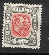 1921 MH Iceland (wmk Cross) - Neufs