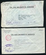 HONG KONG OFFICIAL OHMS RADIO COVERS 1959 AND 1961 - Lettres & Documents