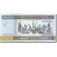 Billet, Azerbaïdjan, 1000 Manat, 2001, 2001, KM:23, NEUF - Azerbeidzjan