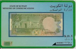 CARTE-MAGNETIQUE-ASIE-KOWEIT-BILLET 5 Dinars-BE - Kuwait