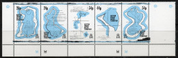 British Indian Ocean Territory 1994 - 18th Century Maps Plate 1C Bottom Marginals SG147-151 MNH - Face Value £1.66 - Brits Indische Oceaanterritorium