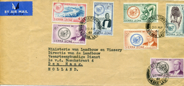 SIERRA LEONE 1961 LETTER Independence 1961  G.P.O. Sierra Leone Airmail To DEN HAAG, HOLLAND. - Sierra Leone (...-1960)