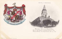 Maryland State Capitol Building, Anapolis MD C1900s Vintage Postcard, Paducah KY Clothing Store Message On Back - Annapolis