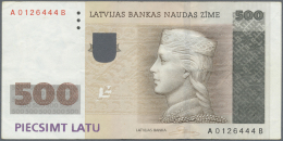 Latvia /Lettland: 500 Latu 2008 P. 58 With Major Production Error, Missing Holographic Foil Stripe Across The Window, In - Lettonia