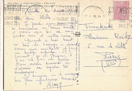 Finland & Postal, Catedral De Helsinquia, Helsingfors To Paris 1960   (245) - Storia Postale