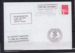 Cachet "  KONINKL'JKE MARINE  " 3509 VP Utrecht   Sur Lettre De 83 FREJUS  Pour 78200 MAGNANVILLE Le 12 8 1999 - Maritieme Post