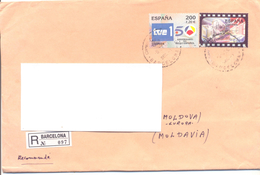 2001. Spain, He Letter Sent By Registered Post To Moldova - Storia Postale