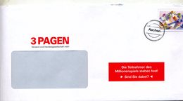 Lettre Entiere Port Paye Aachen Liasse Billet Euro - Privé Briefomslagen - Gebruikt