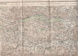 Klaghenfurt Austria Guerra Italo Austriaca Mappa Map Karte Militare 1916 Con Indicazioni Lingua Italiano E Slava - Europe