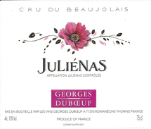 ETIQUETTE JULIENAS - Georges Duboeuf à Romanèche Thorins - Beaujolais