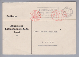 Schweiz Firmenfreistempel #1103 1941-02-17 Allgemeine Kohlenhandels-AG Basel Postkarte - Affranchissements Mécaniques