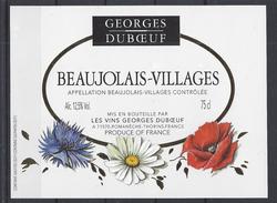 ETIQUETTE BEAUJOLAIS VILLAGES - Georges Duboeuf à Romanèche Thorins - Beaujolais