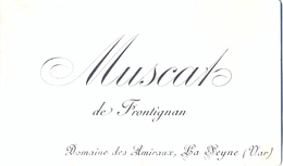 1 Etiquette Ancienne De MUSCAT DE FRONTIGNAN DOMAINE DES AMIRAUX LA SEYNE - Vin De Pays D'Oc
