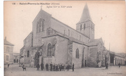 Carte Postale Ancienne De La Nièvre - Saint Pierre Le Mouthier - Eglise XII° Et XIII°siècle - Saint Pierre Le Moutier