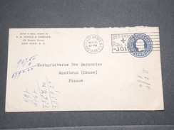 ETATS UNIS - Entier Postal De New York Pour La France En 1938 , Oblitération Croix Rouge - L 7651 - 1921-40