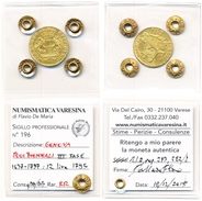 Italia  Liguria GENOVA 12 LIRE 1795 Oro Dogi Biennali Repubblica Ligure Gold III Fase (1637-1797) Periziata Sigillata RR - Genes