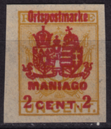 1918 - Austria Hungary KUK K.u.K Feldpost - Ortspostmarke - MANIAGO - 2 C. - SASSONE 30 - Occ. Autrichienne