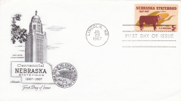 FDC  Centennial Nebraska Statehood - Lincoln 29 Jul 1967 - 1961-1970