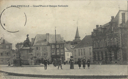 Philippeville  -   Grand'Place Et Banque Nationale   -   1921  Naar   Sclessin - Philippeville