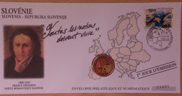 SLOVENIE 2 Euro 2007 Enveloppe Philatélique Et Numismatique - Slovenië