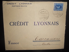 Egypte , Lettre De Port Said 1936 Pour Carcassone - Brieven En Documenten