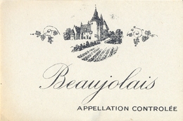 1 Etiquette Ancienne De VIN - BEAUJOLAIS - APPELLATION CONTROLEE - ANNEES 40 - 50 - Beaujolais