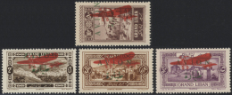 Libanon: 1924-45, Stock Of Mint Stamps And Blocks Including 1924 10c. & 30c. Pasteur, Surcharge Varieties (Scott 15- - Lebanon