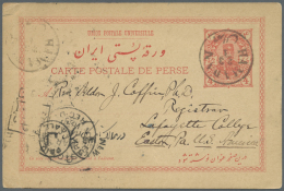 Iran: 1880-1920 Ca., Group Of Postal Stationery Cards, Wrapper And Envelopes, Few Missing Stamps, Most Mint, Fine - Iran