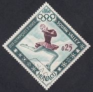 MONACO - 1960 - Yvert 536 Usato, 0,25 F, Giochi Olimpici Di Squaw Valley. - Gebruikt