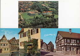 3 Ansichtskarten: Marbach Am Neckar ; Schillers Geburthaus, Schillerhöhe, National Museum, Deutschem Literaturarchiv - Marbach