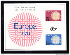 BELGIQUE COB LX 57 ** MNH EUROPA 1970 CEPT , COB: 100. (4LX11) - Feuillets De Luxe [LX]