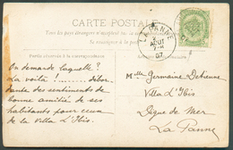 CV Obl. Sc Ambulant BRUX-ARLON N°2 Du 26 Août 1907 Vers La Panne (>villa Louise) - 11816 - Ambulants