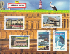 France Bloc De 5 Timbres Oblitérés (N° 3595, 3596, 3600, 3601 Et 3602) France à Voir N° 2 Année 2003 - Afgestempeld