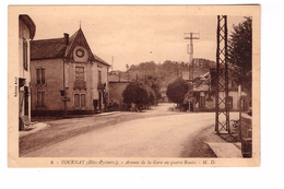 65 Tournay Avenue De La Gare Au Quatre Routes Edit Augé Carte Rare - Tournay