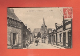 * CPA..dépt 18..CLEMONT Sur SAULDRE..Rue De L' Eglise..n°4  : Voir 2 Scans - Clémont