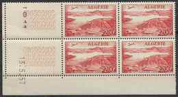 1957 ALGERIE PA 14** Barrage,  Coin Daté - Airmail