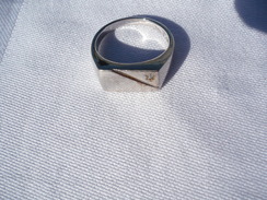 Silber-Ring Mit Kleinem Diamanten (383) Preis Reduziert - Bagues